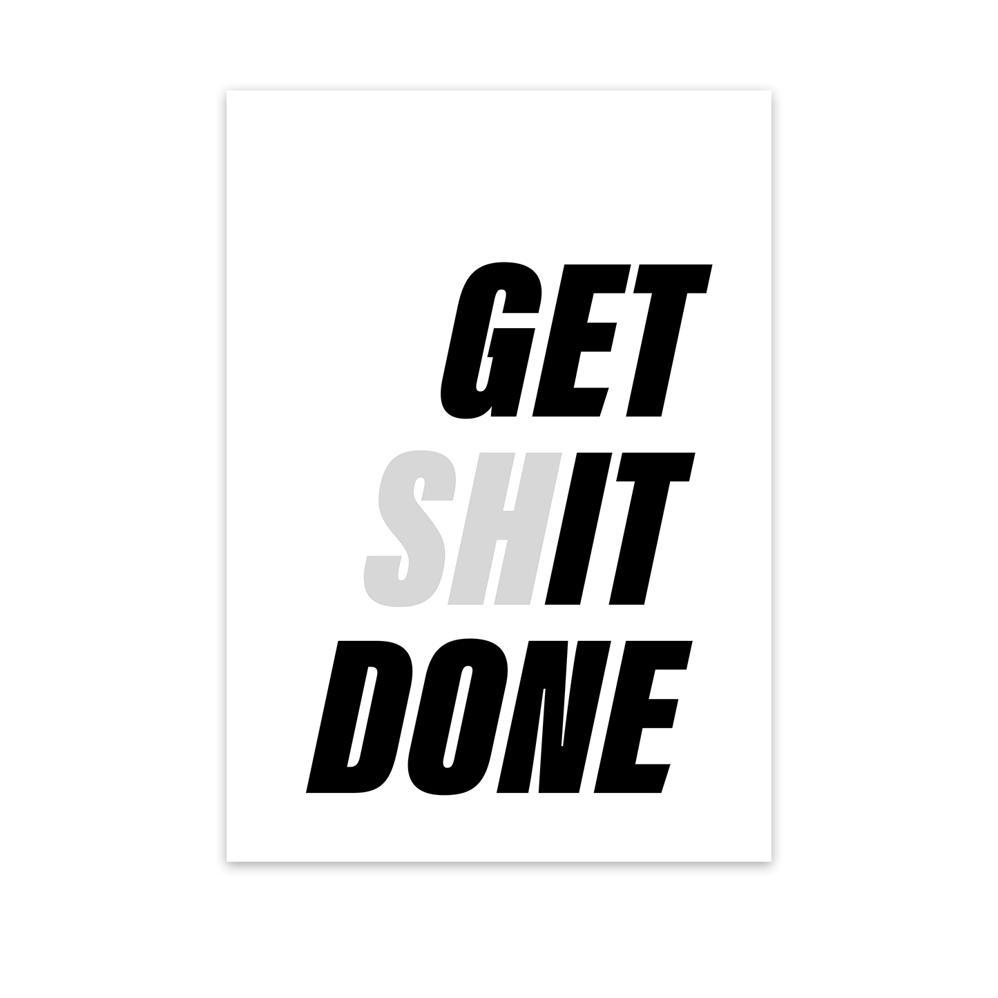 Get It Done - Motivational Poster Print – Gift, Typography, Quote