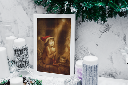 Waiting - Christmas Archival Print